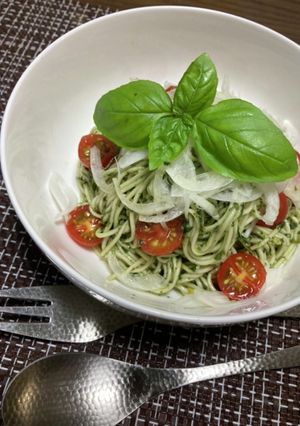 (冷たい麺)ジェノベーゼ素麺-レシピのメイン写真