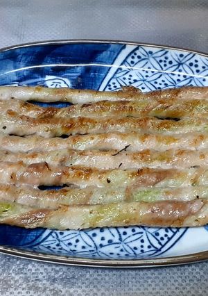 アスパラの豚バラ巻き　一本焼き-レシピのメイン写真