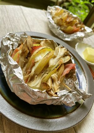 舞茸のハッセルバッグポテト風-レシピのメイン写真