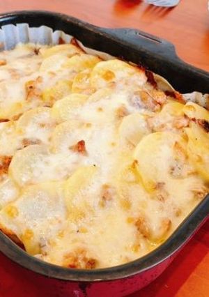 ラクックでじゃがいもとサバ缶のチーズ焼き-レシピのメイン写真