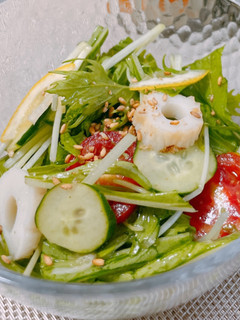 簡単、時短の水菜のサラダ-レシピのメイン写真