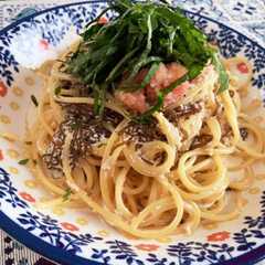 奄美のもずく明太子クリームパスタ-レシピのメイン写真