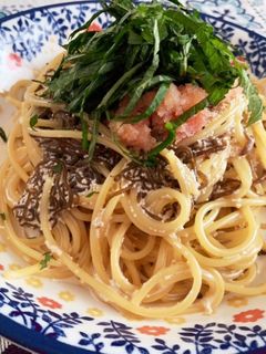 奄美のもずく明太子クリームパスタ-レシピのメイン写真