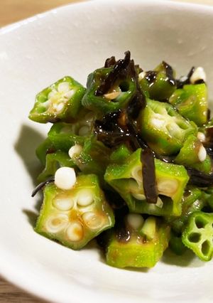 オクラの梅塩昆布和え-レシピのメイン写真