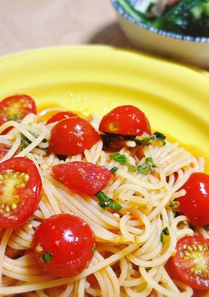 プチトマトの冷製パスタ-レシピのメイン写真