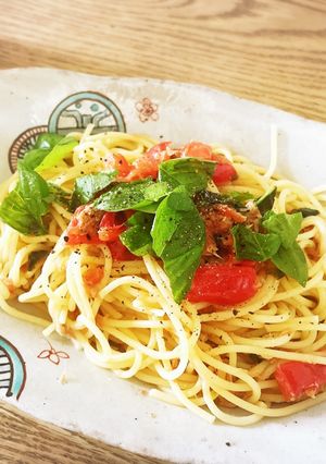 つめたい麺!まぜるだけトマツナパスタ!-レシピのメイン写真