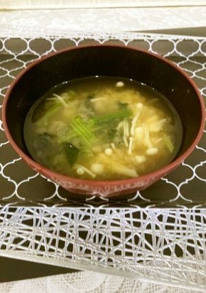 えのきとほうれん草の減塩味噌汁-レシピのメイン写真