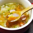 鍋に入れるだけ!干し野菜のコンソメスープ