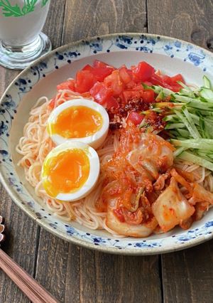 トマトと辣油のトマラーそうめん-レシピのメイン写真