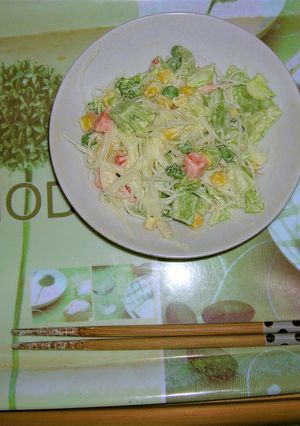 冷凍野菜で簡単「春雨サラダ」-レシピのメイン写真