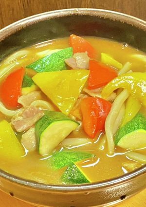 簡単・夏野菜のカレーうどん-レシピのメイン写真