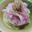 キュウリと赤タマネギの‥‥甘酢かけ