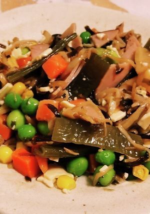 Mixベジタ/もやし茎若布昆布煮ハムチー-レシピのメイン写真