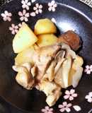 鶏とじゃがいもの梅シロップ煮