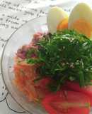 低カロリー☆蒟蒻そうめんの冷やし中華風