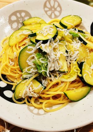 ズッキーニ&しらす&白菜のオイルパスタ-レシピのメイン写真