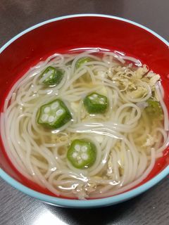 夏にピッタリ☆オクラそうめん汁-レシピのメイン写真