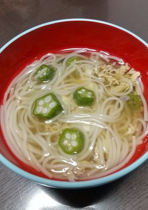 夏にピッタリ☆オクラそうめん汁-レシピのメイン写真