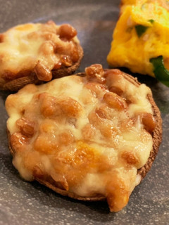 3分焼くだけ!しいたけの納豆チーズ焼き-レシピのメイン写真