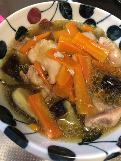 なすとにんじんと鶏モモめんつゆチン-レシピのメイン写真