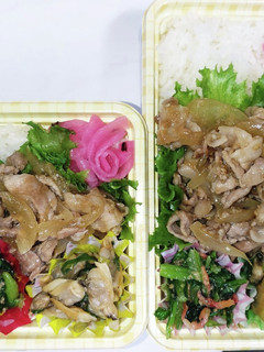 【夫婦弁当244】生姜焼きとあさりバター-レシピのメイン写真