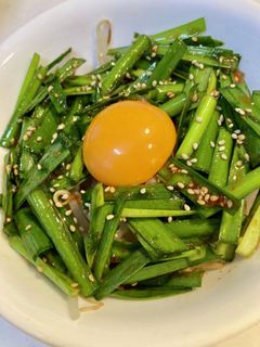 生ニラ玉キムチ風もやし和え♫-レシピのメイン写真