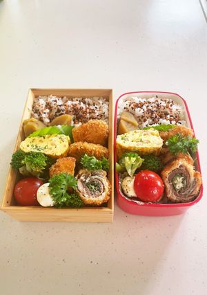 私と女子大生のお弁当⑦鰯のオクラ巻きカツ-レシピのメイン写真