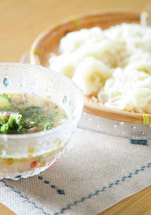 つめたい麺にぴったりなサバ缶のつけ汁-レシピのメイン写真