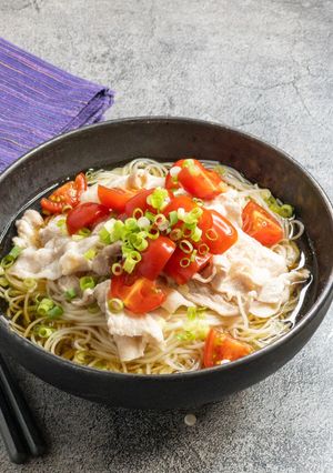 豚しゃぶトマトそうめん-レシピのメイン写真