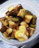 高野豆腐の揚出しとナスの甘辛