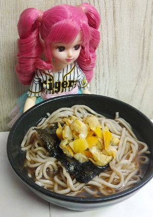 リカちゃん♡あられ蕎麦(東京ご当地そば)-レシピのメイン写真