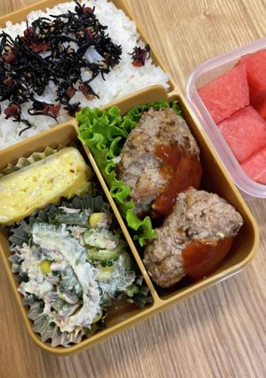 中1女子弁当アスメシ53☆ハンバーグ-レシピのメイン写真