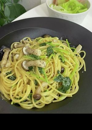 『超簡単』和風のしめじマヨパスタ-レシピのメイン写真