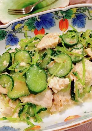 胡麻ドレで 鳥むね肉と豆苗のサラダ-レシピのメイン写真