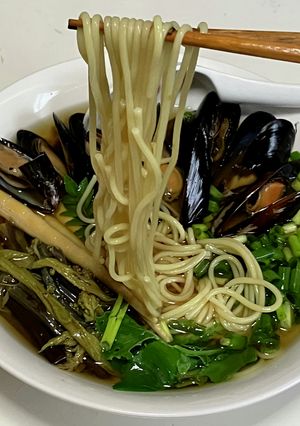 つめたい麺 冷製貽貝(イガイ)そば-レシピのメイン写真
