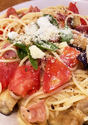 ナストマトパスタ-レシピのメイン写真
