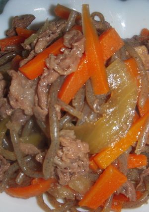 A圧力鍋で牛肉と糸コンニャク煮-レシピのメイン写真
