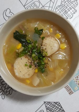 ☆簡単☆エリンギと野菜の味噌スープ-レシピのメイン写真