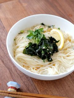 冷やしわかめスープそうめん-レシピのメイン写真
