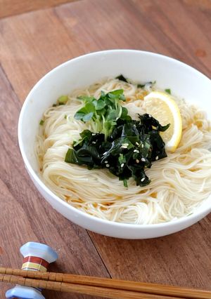 冷やしわかめスープそうめん-レシピのメイン写真