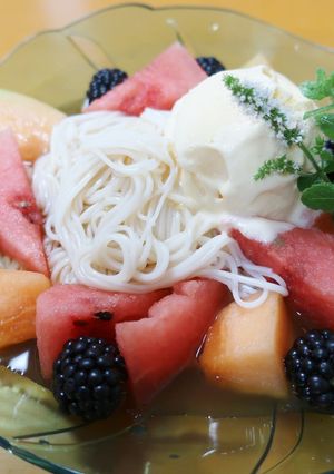 冷たい麺、アイスクリーム素麺-レシピのメイン写真