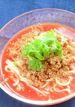 つめたい麺☆大豆ミートのトマト担々うどん-レシピのメイン写真