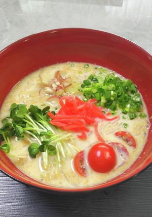 ダイエットに最適　しらたきのとんこつ麺風-レシピのメイン写真