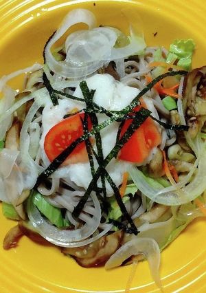 とろろとなすの冷たいぶっかけそば-レシピのメイン写真