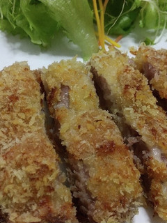 揚げない塩コショウ豚カツでソースは無し-レシピのメイン写真