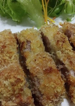 揚げない塩コショウ豚カツでソースは無し-レシピのメイン写真