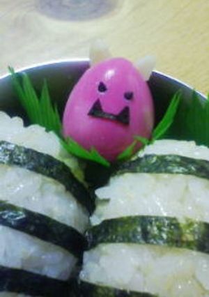 キャラ弁おかず　うずらの赤鬼-レシピのメイン写真