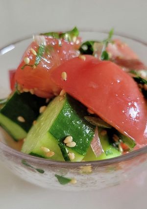 トマトときゅうりの夏野菜サラダ-レシピのメイン写真