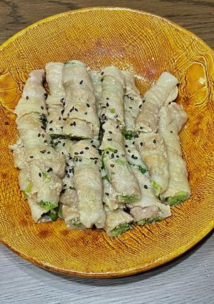 レンジで簡単!豆苗豚バラ巻き-レシピのメイン写真