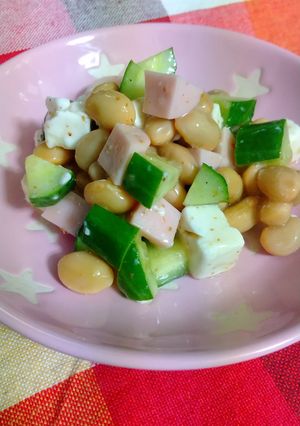 大豆ときゅうりクリチのドレッシング和え-レシピのメイン写真